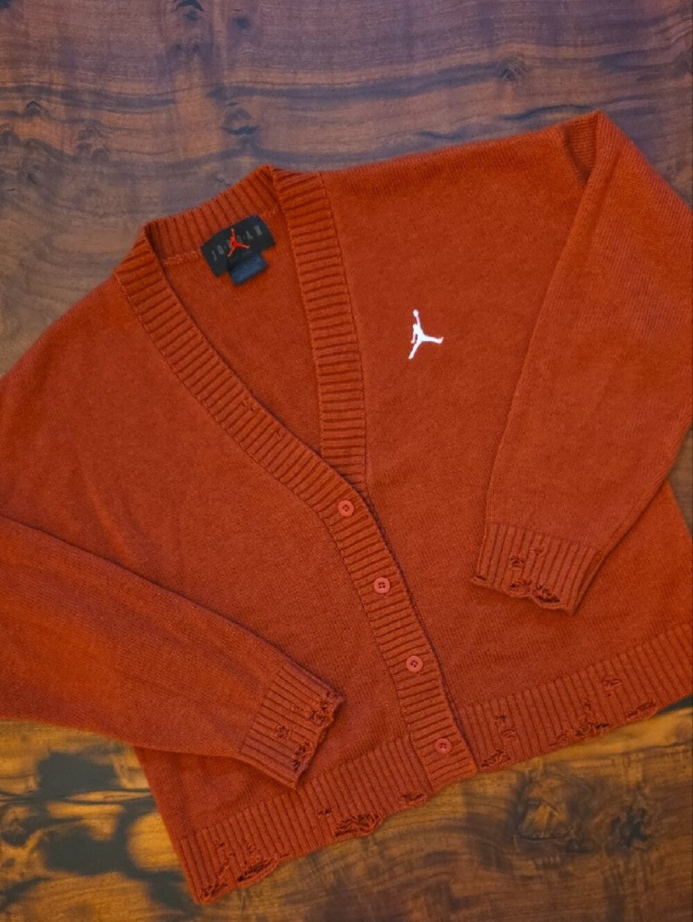 Jordan🔥 Women's Distresded🔥  V-Neck Button Cardigan Sweater🔥Y2K🔥SKATER